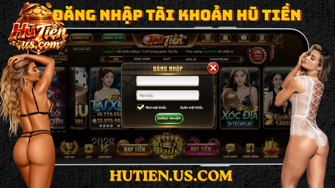 Đăng nhập tài khoản Hutien